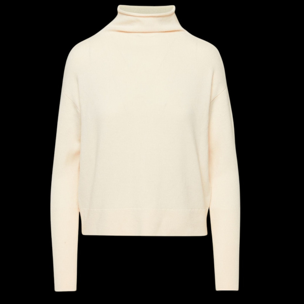 NEW Aritzia Wilfred Cyprie Merino wool mock neck sweater Light Birch Cream XS